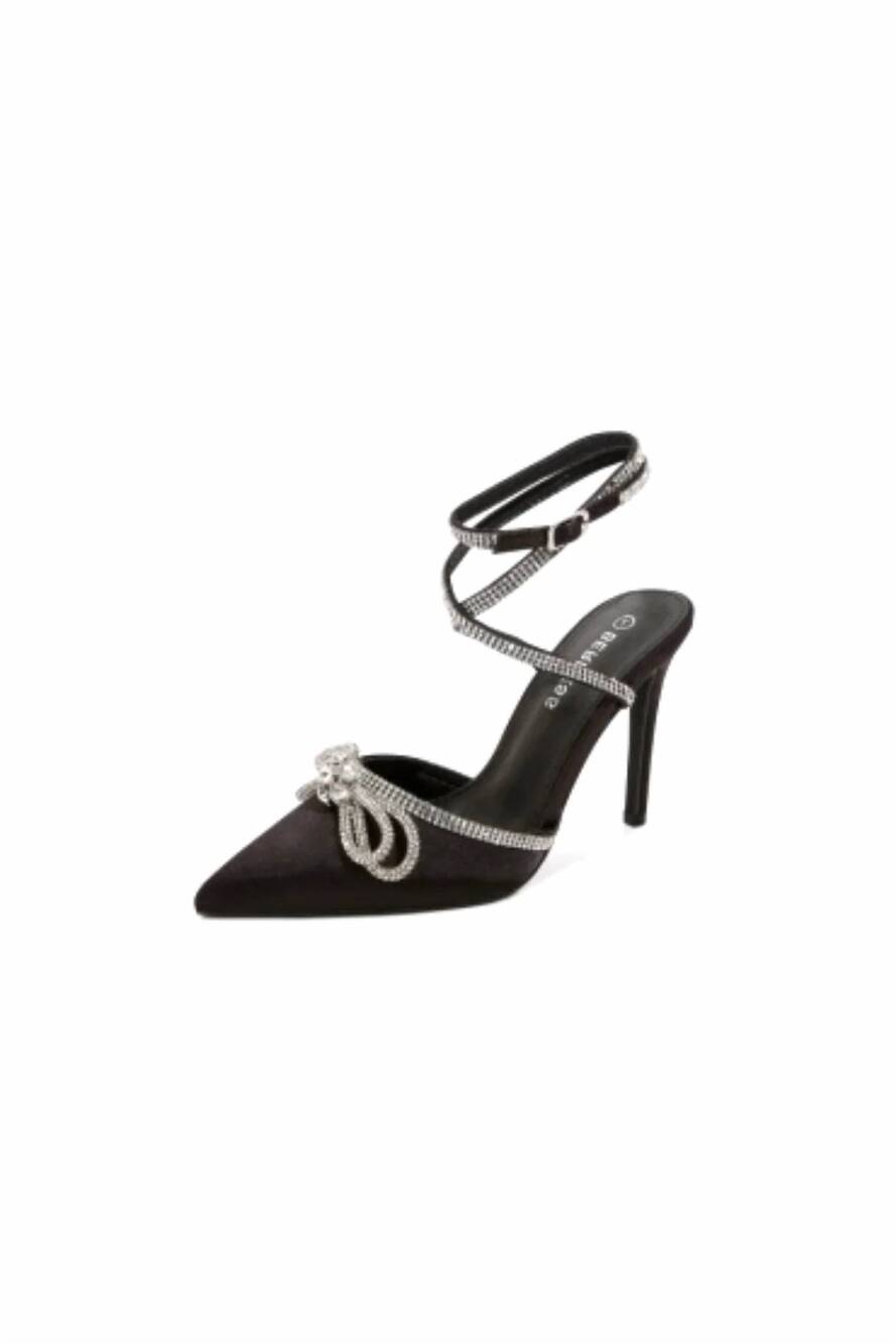 NEW BERNESS women's paris bow heel in black